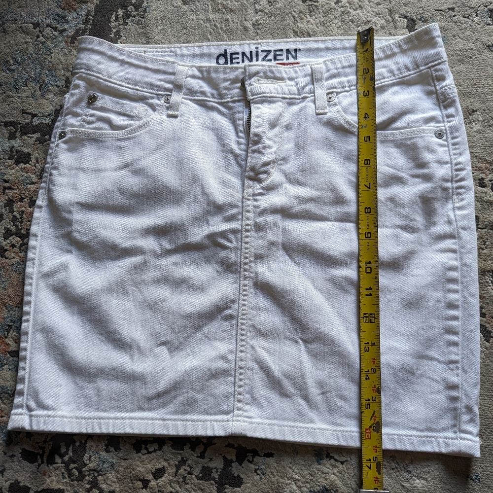 Denizen white jean skirt size 6